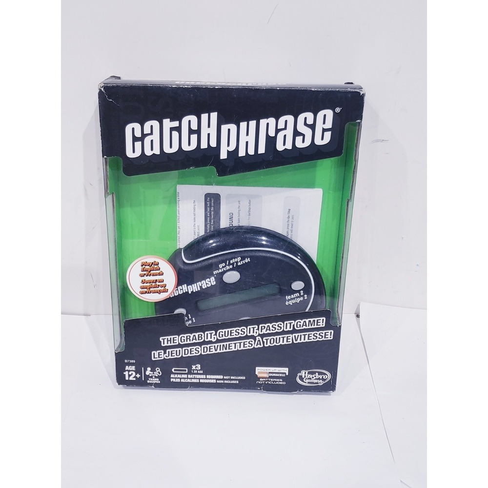 Catch Phrase Handheld Electronic Game 2015 Hasbro Black